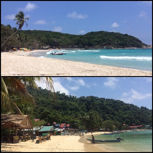 Bienvenue dans les îles Perhentian en Malaisie! Superbes plages mais pas aussi bien que celles du sud de la Thaïlande. 
