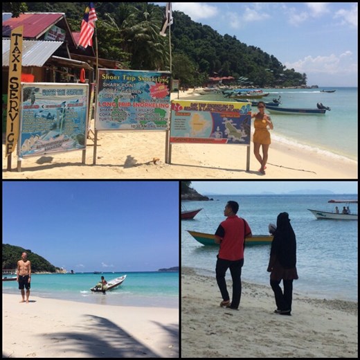 Nous avons fait une sortie snorkeling; que de superbes poissons! Les femmes couvertes de la tête aux pieds dont on parlait dans le texte. 