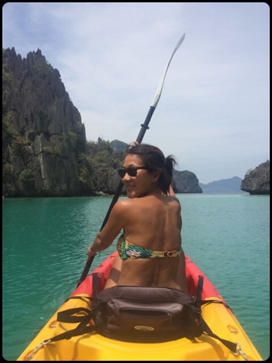 Retour à la terre ferme. On a cru qu'on y arriverait jamais tellement on avait mal aux bras et que c'était long très long. 
