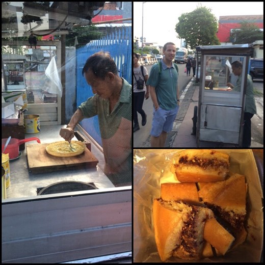 Murtabak or martabak is a stuffed pancake. It is one of the most popular street foods and is known as 