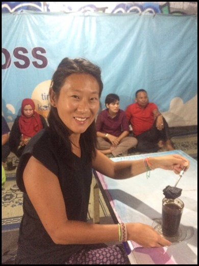 We tried the famous coffee with hot burning charcoal in Yogyakarta. 