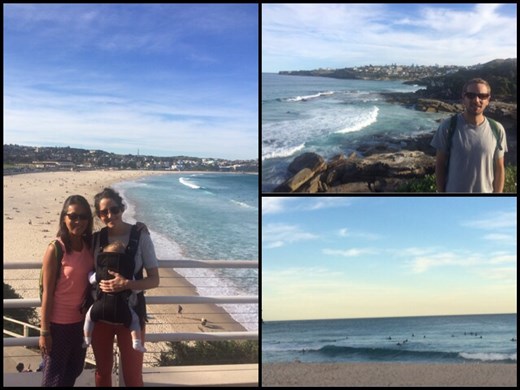 Promenade avec Carole et sa petite Mila le long des plages de Sydney dont la fameuse plage de Bondi. Nous avons eu beaucoup de chance avec le beau temps à ce qui paraît pour cette période de l'année. :-) 
