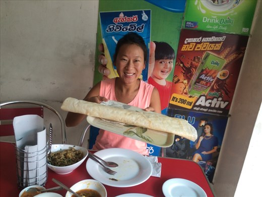 Paper dosa, kind of a giant savory crêpe! Yummy!