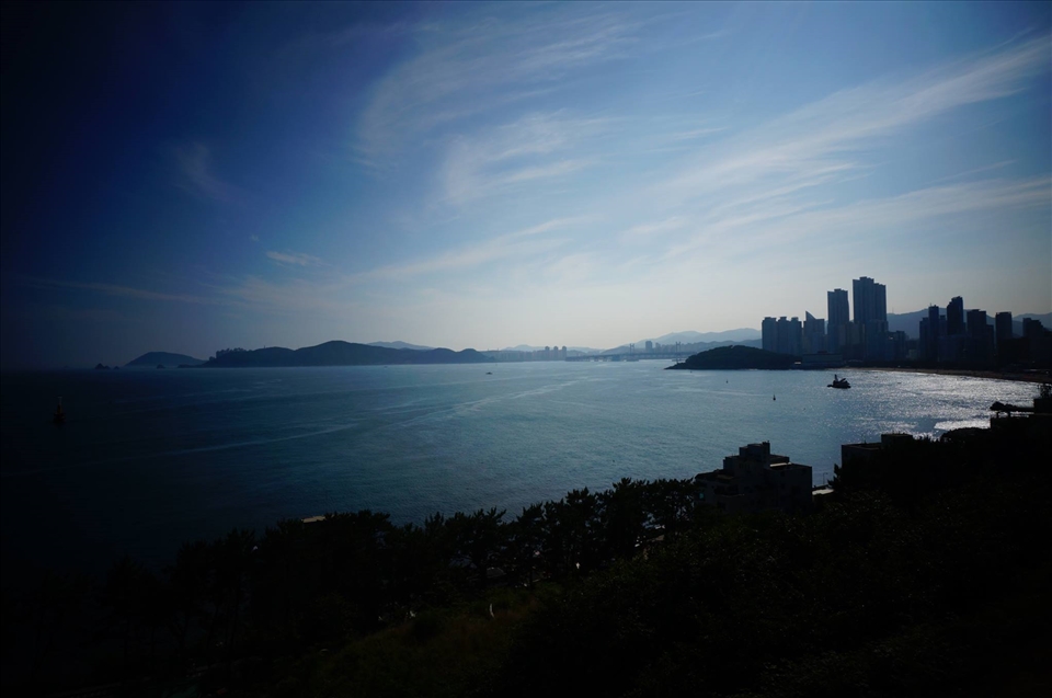 Walking in Busan, a bird's eye view of Haeundae.