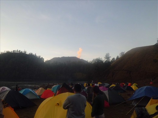 A smoke in a distance