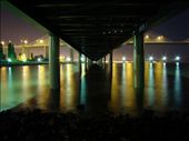 Still another view of Vasco da Gama Bridge taken from under this river Tagus passage during low tide. It was about 11pm, there was noone around and I had the place to myself to completly absorb it.: by fleetingmoments, Views[548]