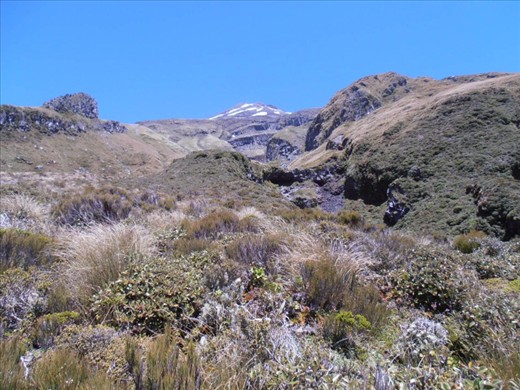 The mountain peak from the round the mountain track