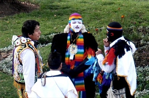 Interestingly costumed for the Corpus Christi procession, Cusco