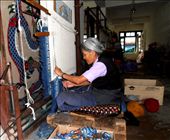 Weaver. Note the metal rod that each row is woven over. : by flyingpiglet, Views[559]