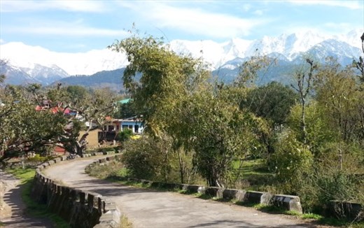 The nearby village and another spectacular view of the mountains.