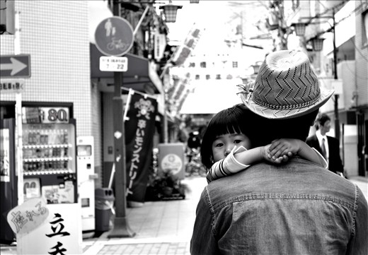 European curiosity in the street