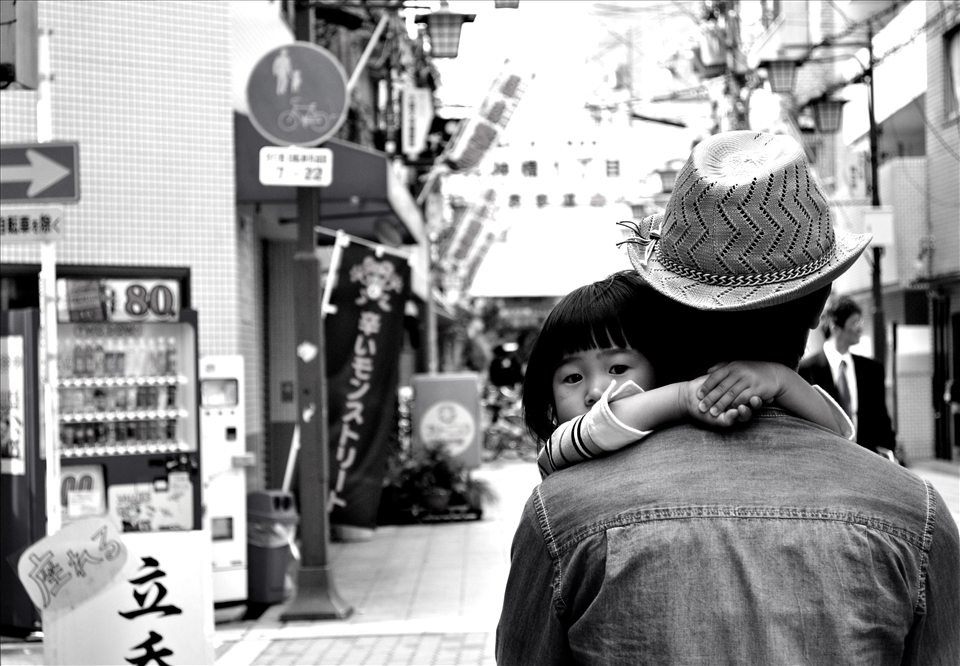 European curiosity in the street