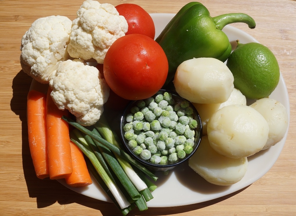 Ingredients for the Pav Bhaji