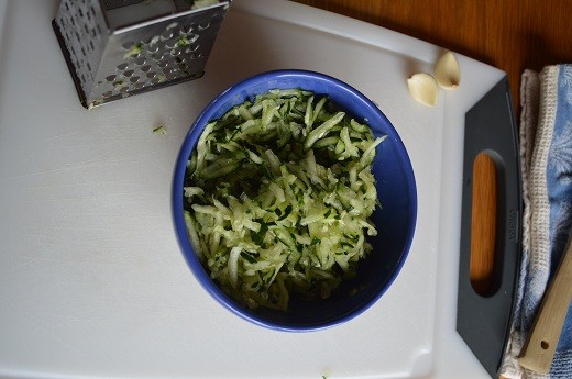 The cucumbers resting.