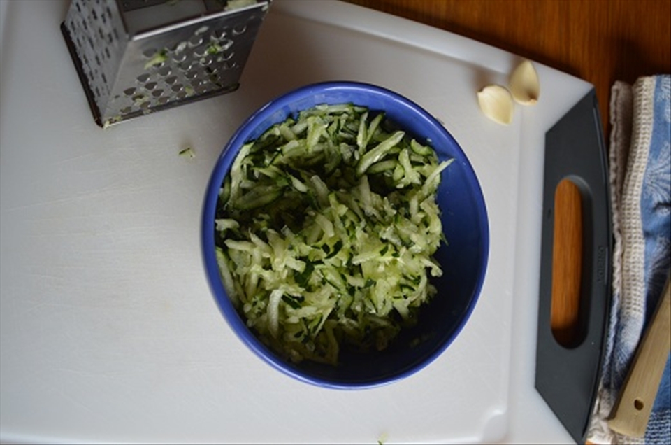 The cucumbers resting.