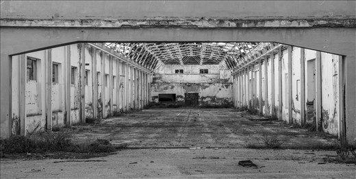 It is the warehouse where they had placed the new pieces of the aircraft.