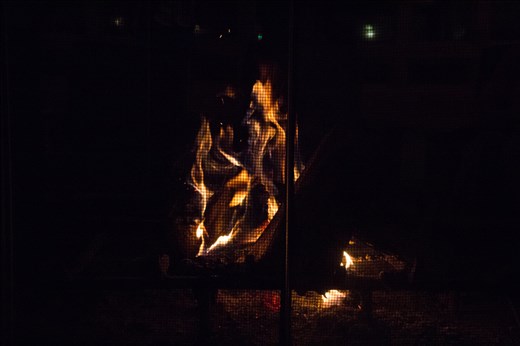 Night Fire in the Cold