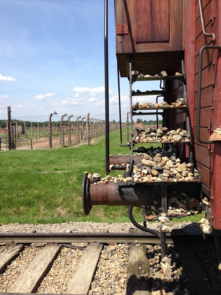 Birkenau Concentration Camp. Rocks symbolic of the permanency of memory & legacy