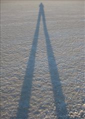 Early in the morning, when shadows are so long and colours are so subtle, on a ground of… sand? Snow? No, just salt! A limitless stretch of salt. : by francescagaia, Views[480]