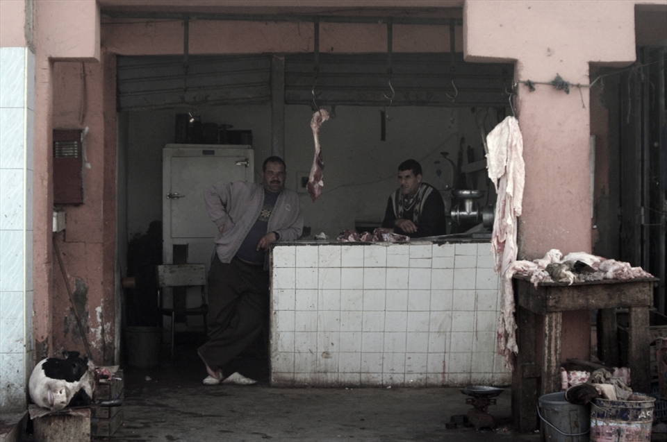 Probably the quietest butcher along the Draa Valley
