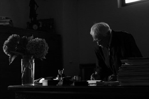 ORESTE BUZIO INSIDE HIS FARM HOUE'S OFFICE IN VIGNALE MONFERRATO. THE FARM WAS ESTABLISHED IN 1860, AND ITS STORY IS STRICTLY CONNECTED WITH THAT OF THE SCENIC VILLAGE IN MONFERRATO REGION, WHICH BECAME FAMOUS FOR DANCE AND BARBERA AND GRIGNOLINO WINES.