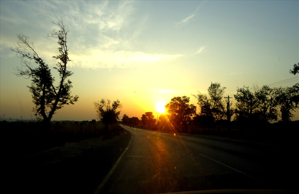 with the sun ,towards the sun...