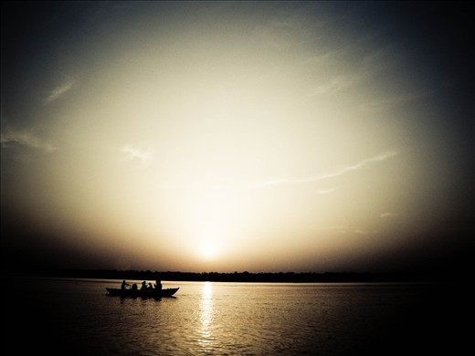 Sunrise along the Ganges River is absolutely breathtaking and surreal.