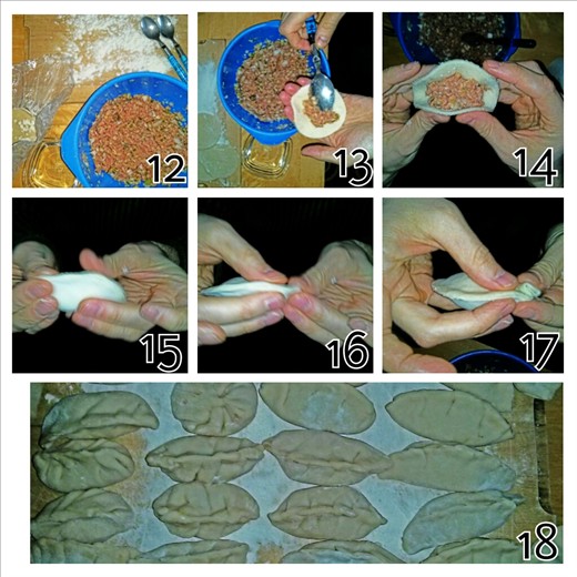 Filling the dumplings