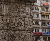 Salonica is a city with a very layered history, just by walking the streets I could see ancient ruins juxtaposed to cement.: by g4rret, Views[635]