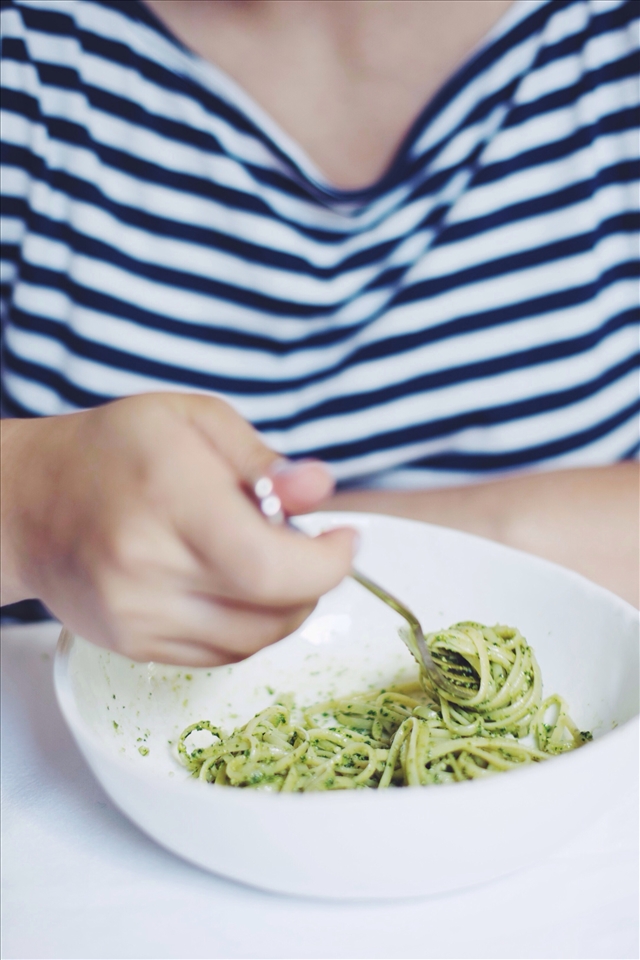 Pesto with linguine