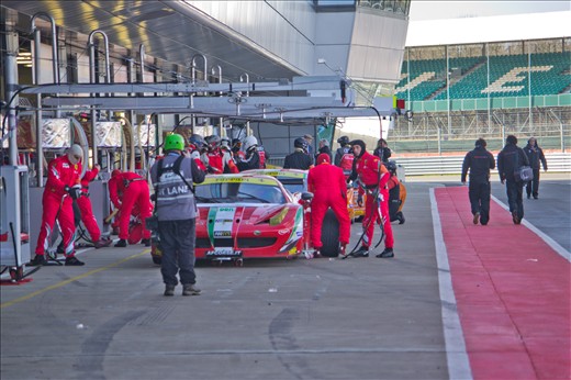 Team Ferrari Scuderia preparing the cars just before the race