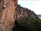An austrian climber giving his best at the local crag in Puebla, Mexico. It is hard to get a dramatic picture that captures the feelings while rock climbing...: by gatodemonte, Views[868]