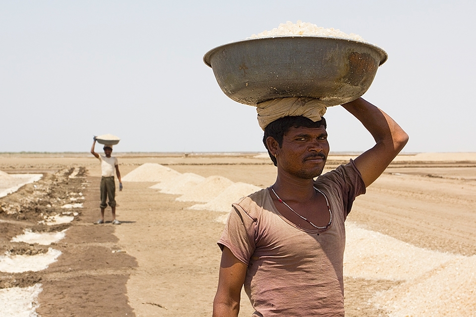 Most of the Agariyas have little or no education and come from the impoverished Koli and Chuvaliya Koli tribes. Salt workers die young, they have a low life expectancy of 50-60. There is a saying in the Rann 