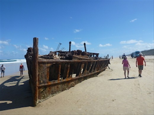 Wreck on Fraser Island 75 m beach