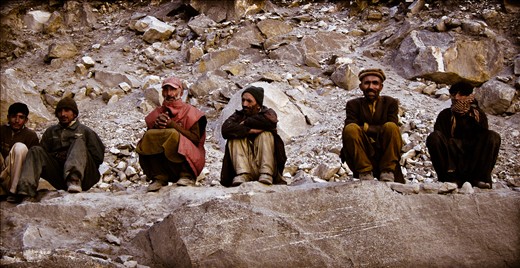 The men often made the 4 day walking trip to the nearest road to get supplies.
