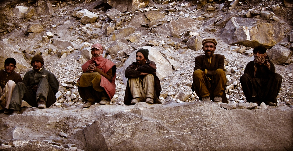 The men often made the 4 day walking trip to the nearest road to get supplies.