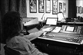 3) Making last minute adjustments before the show, the sound-man at his most relaxed. Promotional posters line the walls and the audience anticipates the start of another night to remember.
Nelson, NY: by gennordmark, Views[765]