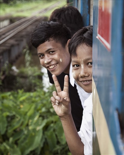 Travelling on the local slow train around Yangon is a great chance to mingle with  the locals. The genuine smiles and interactions with all Myanmar people warms my heart.