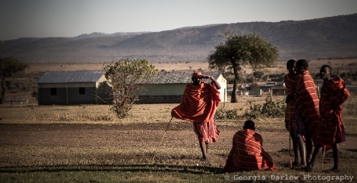 Some Maasai tribesmen chatting
