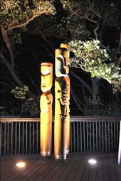 Maori statues in Mission bay at midnight. Auckland.: by georgiaseye, Views[375]