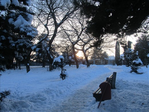 Snowy sunset - Suceava