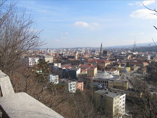 Looking out over Cluj