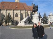 Cerasela and Andrei in front of St Michael's church - Cluj-Napoca: by georgiaskipper, Views[273]