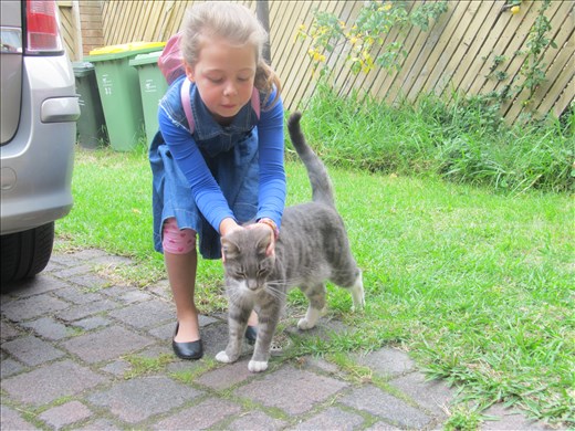 My cousin and her cat Dexter