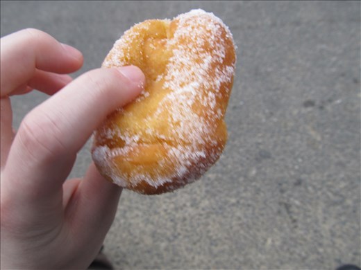 Hot jam donuts at Queen Victoria Market