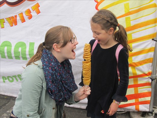 My cousin and I at Queen Victoria Market