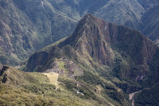 My favorite view point of Machu Picchu looking down from Machu Picchu Mountain