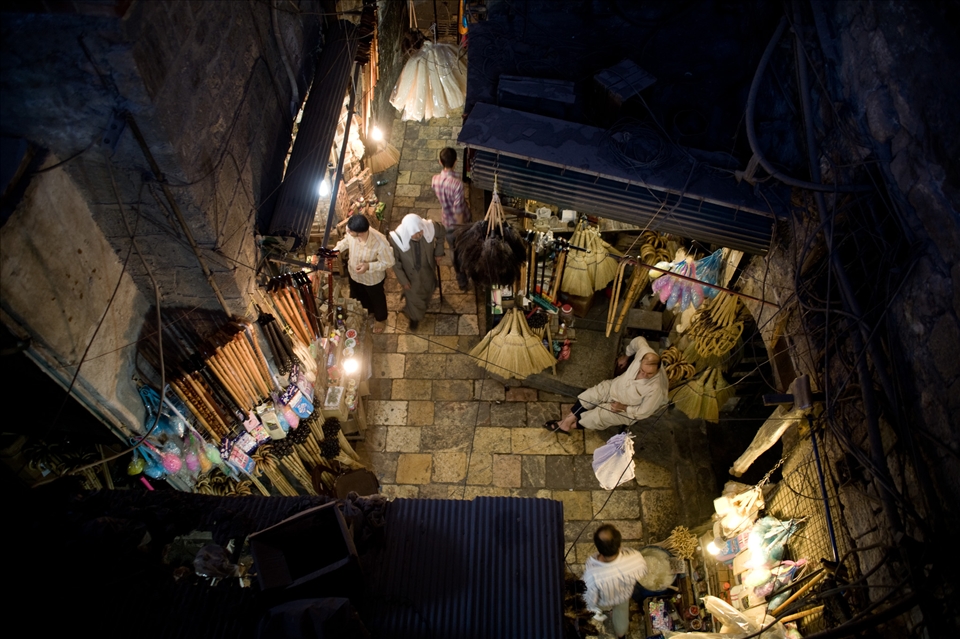 Looking down from the rooftop into the old souk of Aleppo is like looking down into history. With the civil war raging on, these kind of scenes can only been seen in memories and photographs.