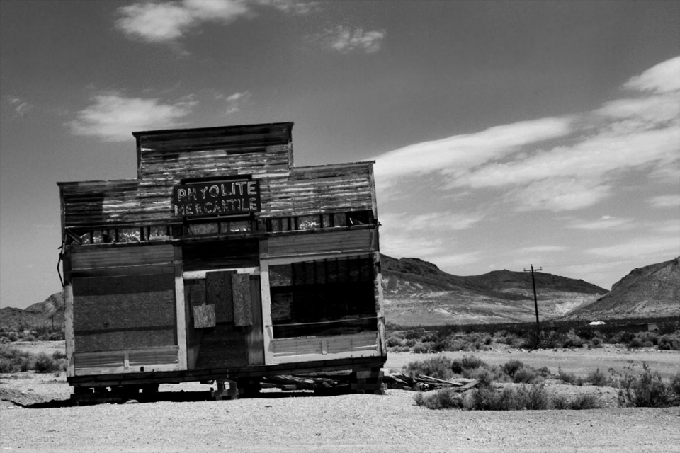 Abandoned building in Rhyolite Ghost Town