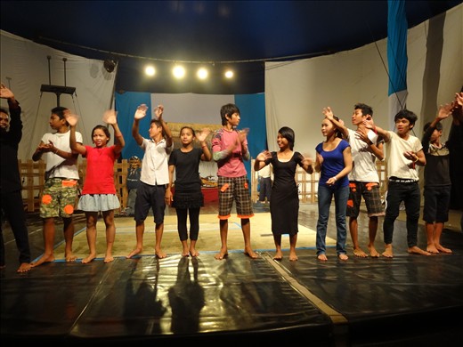 Brilliant young performers in the Phare Ponleu Selpak Circus School